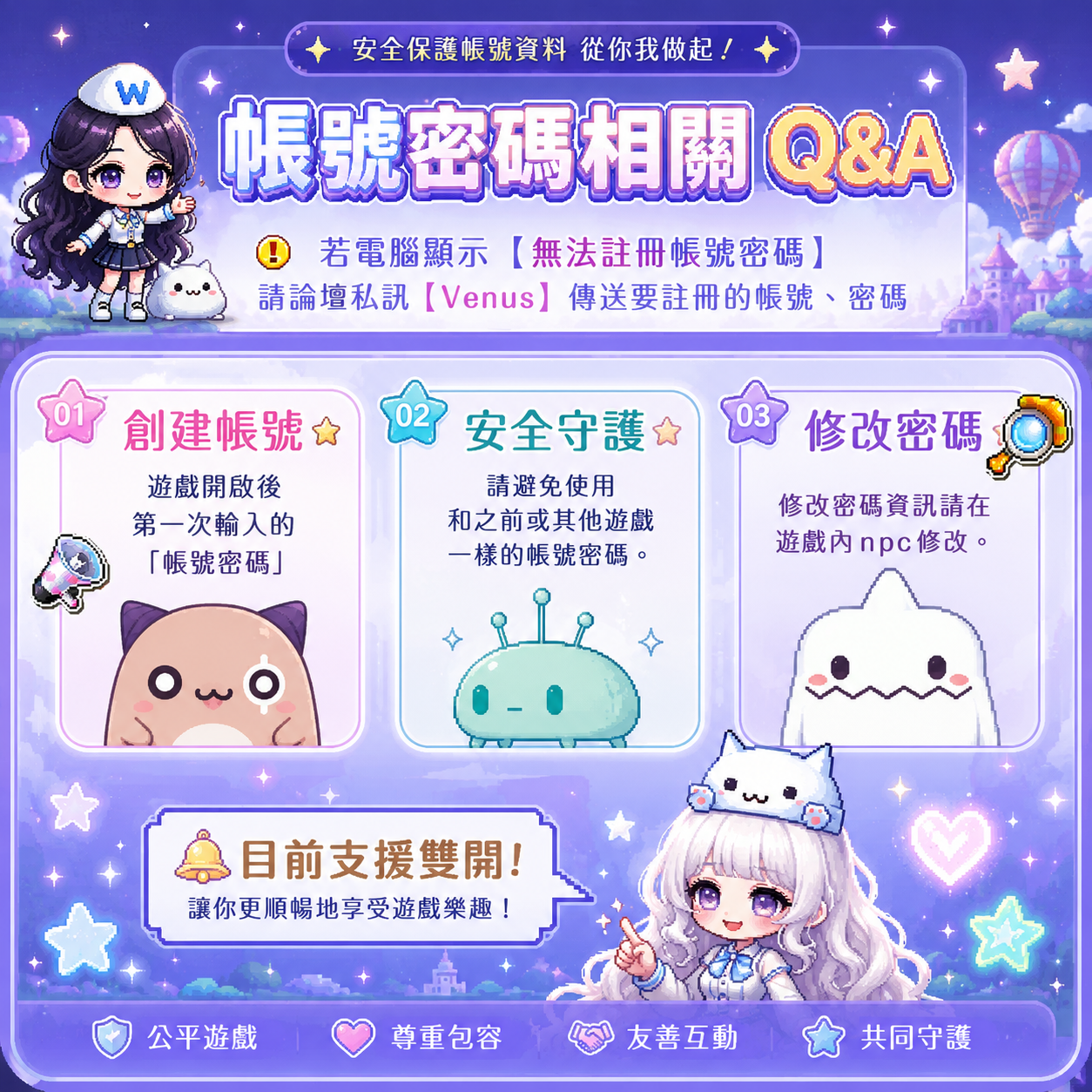 帳號密碼相關 Q&A